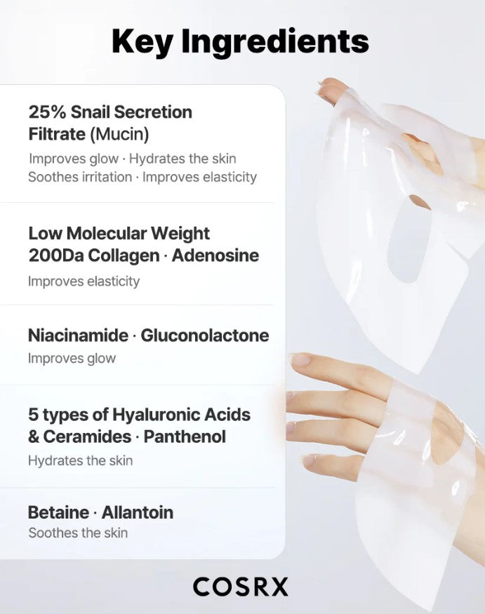 COSRX Advanced Snail Mucin Glass Glow Hydrogel Mask